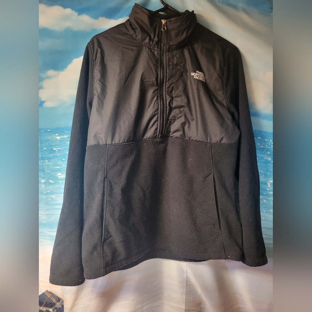The North Face Black Pullover Jacket Half Zip Size Large